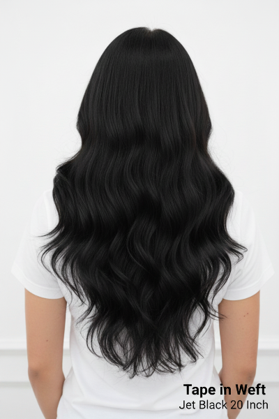 Tape in Weft, Jet Black 20 Inch